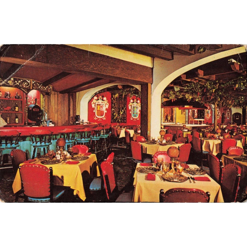 Vintage Flamenco Supper Club Miami Florida Spanish Restaurant Postcard VG